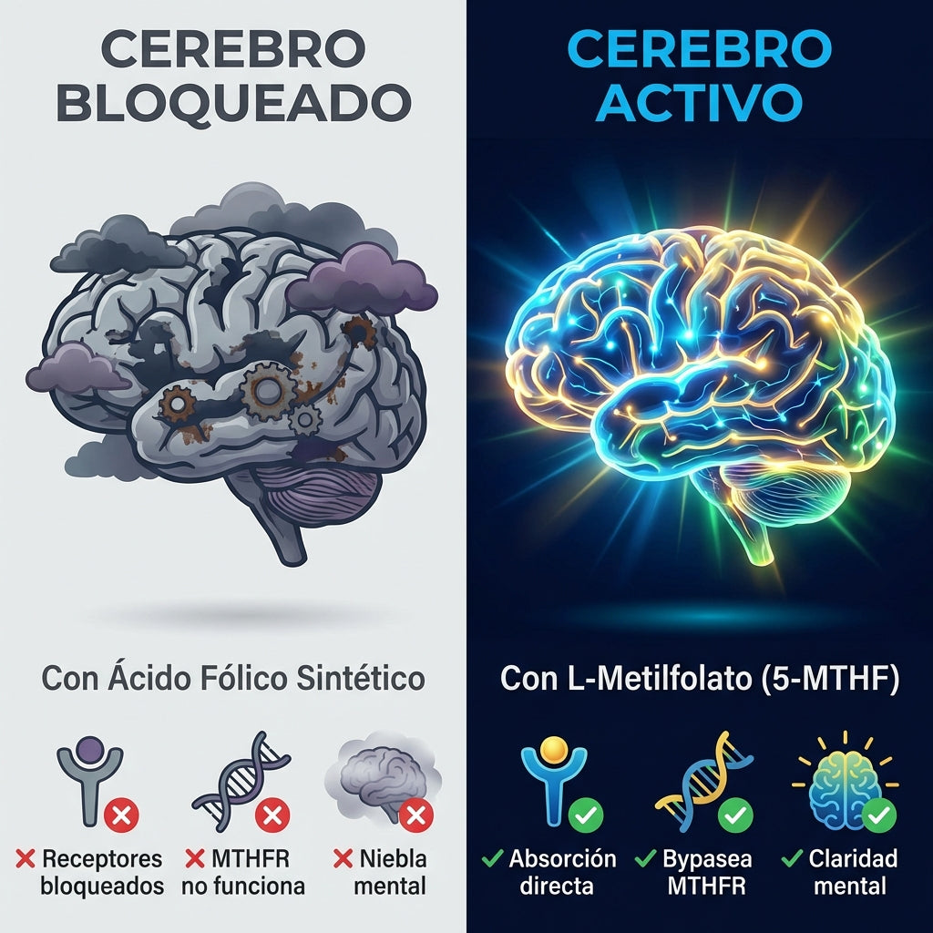 Vitalora™ L-metilfolato  - No Es Fatiga. Es Tu Genética.